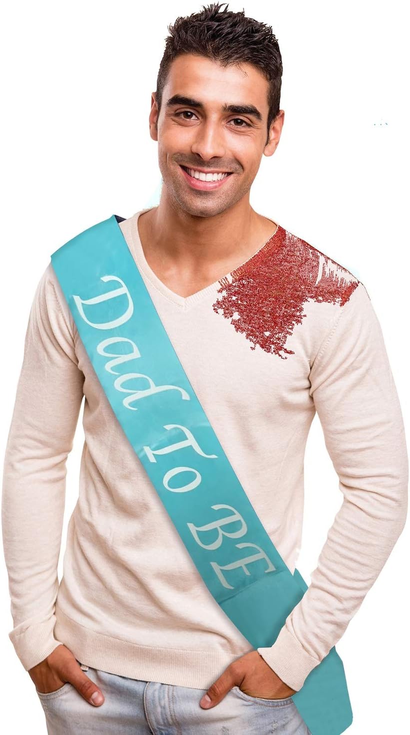 Party Hour Baby Shower Dad to Be Sash Party Supplies for Decoration- Blue