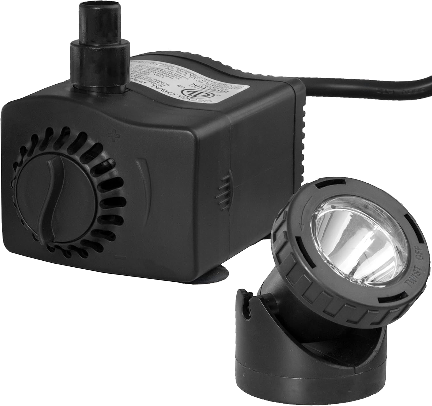 Indoor Fountains & Accessories - TotalPond 400 GPH Low Water Shut-Off Fountain Pump with Light