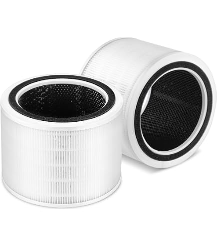 Lot de 2 filtres de rechange Core 400s pour Levoit Core 400s Smart Wifi Air Puri-Fier, Core400s-Rf, True H13 Hepa et charbon actif, LRF-C401S-WUS
