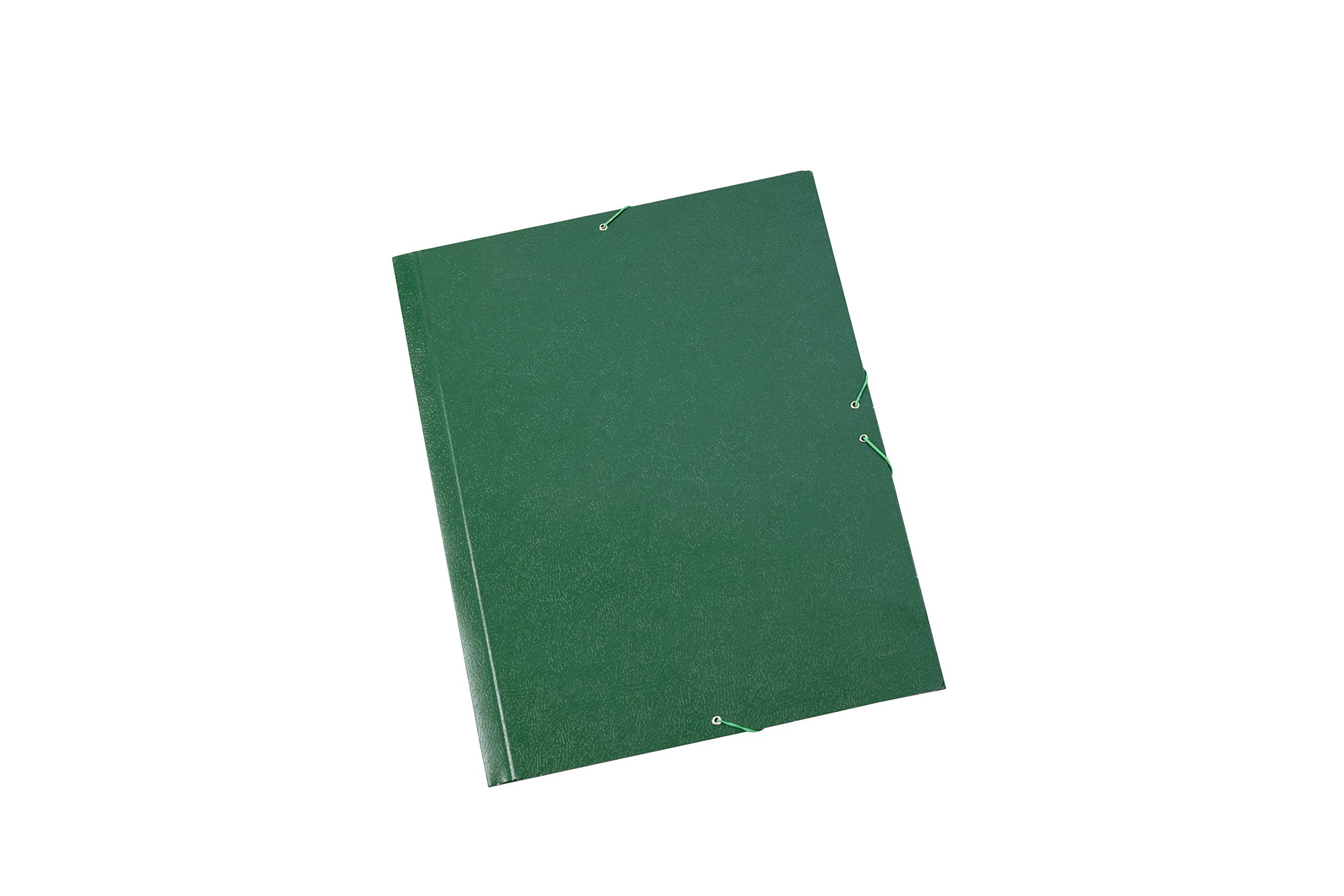 Pack of 5 Simple Folders with Elastic Rubber and Flap Size A3 Green