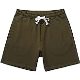AMY COULEE Mens Athletic Workout Shorts 5.5" Cotton Casual Shorts Elastic Waist Joggers Sports SweatShorts