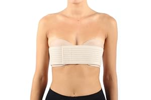 ikido Breast Implant Stabilizer Band, Post Surgery Compression Support Strap for Breast Augmentation, Reduction, Lift, Chest Belt, One Size Fits All (Beige)