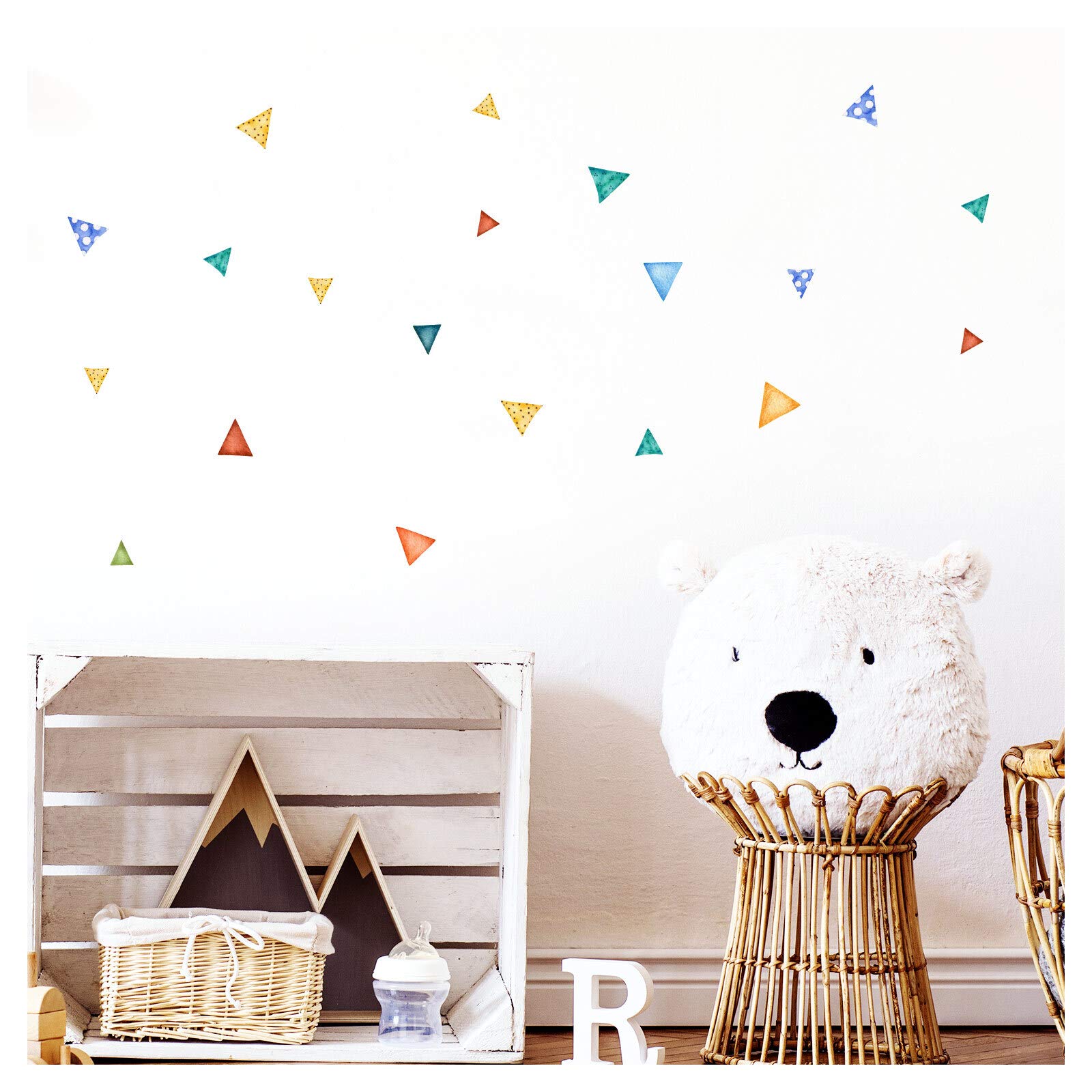 Little Deco DL313-Z2 Wall Sticker Safari Party I Addition - Triangles I Giraffe Zebra Wall Sticker Girls Nursery Sticker Boy Decorative Sticker Baby Room