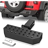 YZONA Tow Hitch Step Trailer for 2" Receivers, 400 lbs Maximum Load, with Pin Clip & U-Bolts Stabilize, Compatible with Pickups Trucks Car SUV Van RV, Anti Slip and Rust Towing Bumper Guard Protector