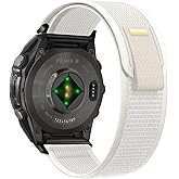 RosMank 22mm Quickfit Nylon Watch Band Compatible with Garmin Fenix 8 Fenix E 47mm/7 Pro/7/6 Pro/6, Soft Loop Replacement Strap for Tactix 8 47mm/Instinct 3 E 45mm/Forerunner 970 965/Descent G2 G1/Epix/Approach S70 47mm/MARQ