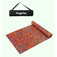 Yogarise Anti Skid and Durable Multicolour Yoga Mat for Home Gym and Outdoor Workout with Free Carrying Bag (Made in…