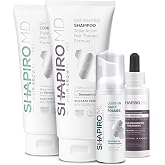 Shapiro MD Hair Growth Experts Men's Regrowth Kit Plus, 1 Month | Shampoo, Conditioner, 5% Minoxidil, Leave-In Foamer. Anti Hair Loss and Thinning Hair Solution for Men
