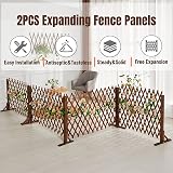 Tonchean 2Pack Expanding Trellis Fence Panels 80cm Height 34-160cm Length view 4