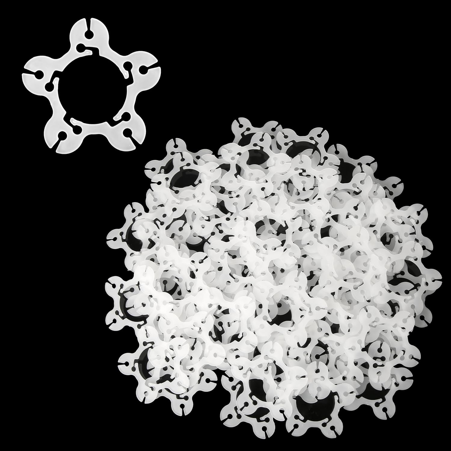 Photo 1 of 150pcs Balloon Clips for Balloon Arch, Flower Shaped Balloon Holders Balloon Connector Clips for Balloon Column Stand Balloon Garland Accessories for Wedding Birthday Party (Style 2)