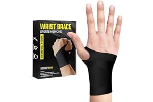 DR.SPRING Adjustable Wrist Brace & Wrist Protector for Carpal Tunnel, Arthritis & Tendonitis & Wrist Pain Relief, Breathable Moisture-Wicking Fabric with Durable hook-and-loop straps