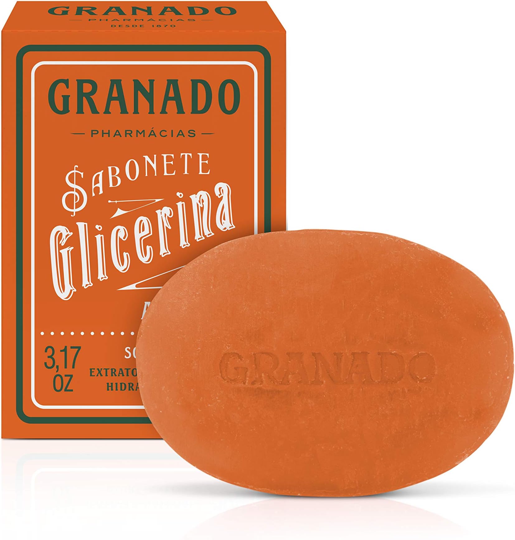 Granado Glycerin & Almond Soap Bar 3.2 Oz. Soap from Brazil