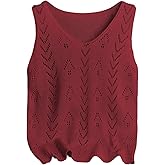 SHEWIN Womens Summer Tops Sleeveless Beach Vacation Clothes Crochet Sweater Vest Casual Tank Top Pullover 2026