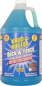 Krud Kutter DF01 Blue Pressure Washer Concentrate Deck and Fence Cleaner with Sweet Odor, 1 Gallon