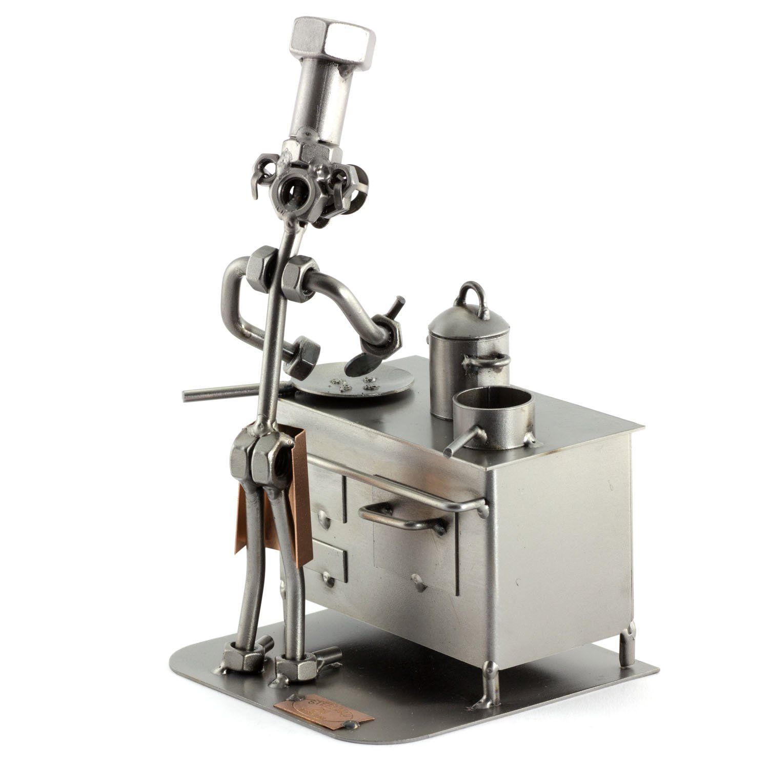 Steelman24 I Nuts bolts sculpture Chef I Handmade ornaments I Made in Germany I I Metal figurine