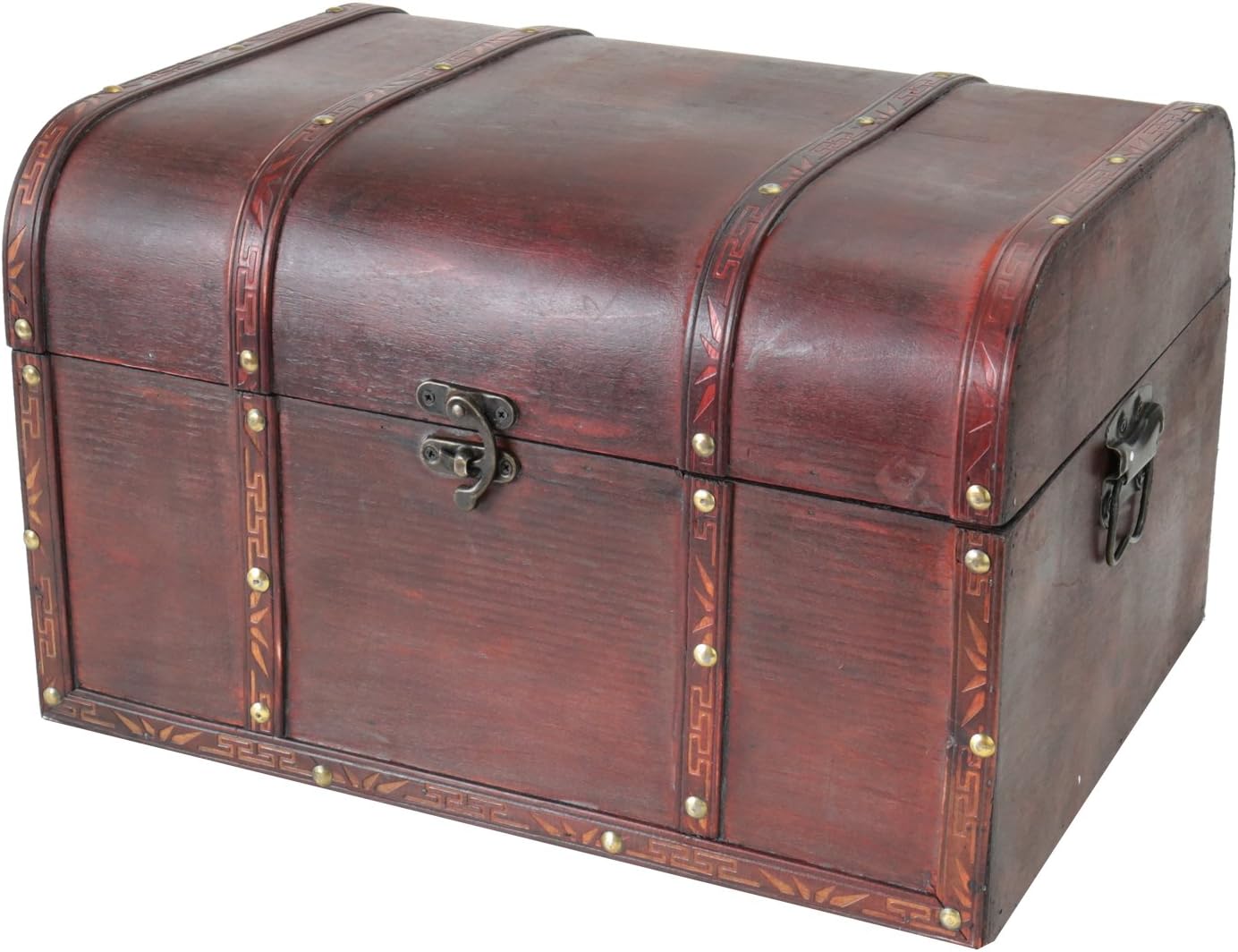 HMF 6406140 Wooden Treasure Chest 40 x 30 x 25 cm Large Portugal Amazon.co.uk Kitchen