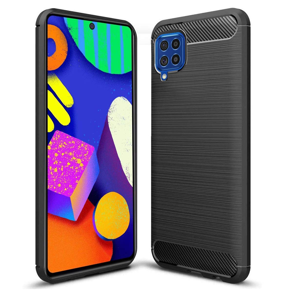 Amagav Rugged Armor Back Cover Case Designed for Samsung Galaxy M12