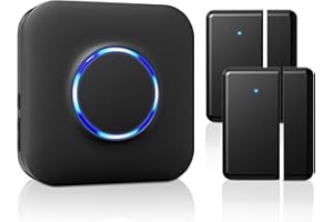 Wireless Door Chime, BITIWEND Door Sensor Alarm Door Open Window Chime with 600ft Range 58 Ringtones 5 Volume Level LED Indicator for Business/Office/Home/Store When Entering