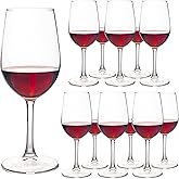 HAKEEMI Wine Glasses Set of 12, 12 oz Red White Wine Glasses, Clear, Dishwasher Safe