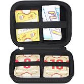 worfty Universal Slim Hard Card Games Cases, Travel Storage Box Holds 200+ Game Cards Compatible with Flip 7/ PM TCG - Fits 2.5&times;3.5 &amp; 2.25&times;3.5 Inch Cards (Black)