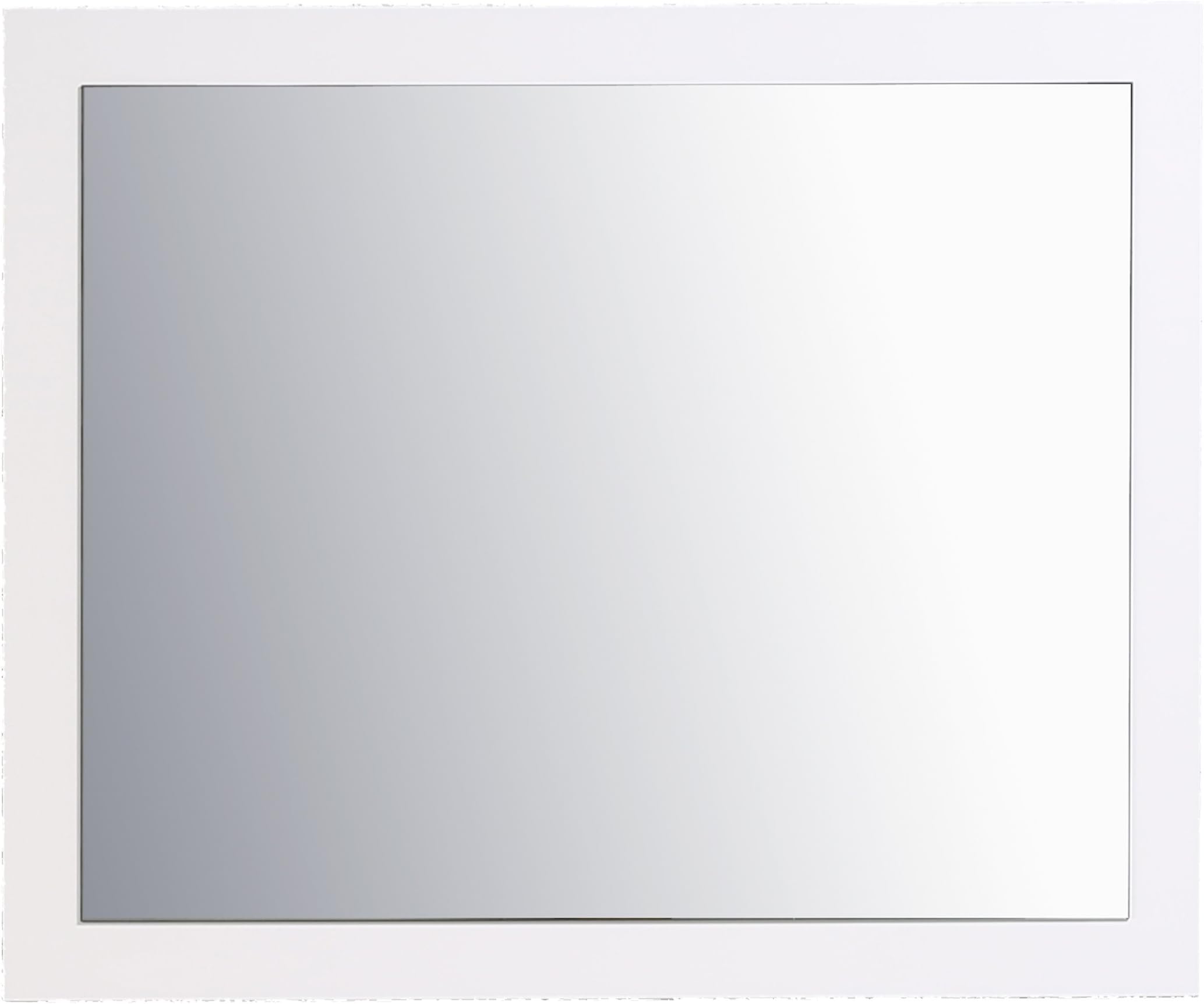 Eviva Sun 36 inch Glossy White Full Framed Bathroom Wall Mirror