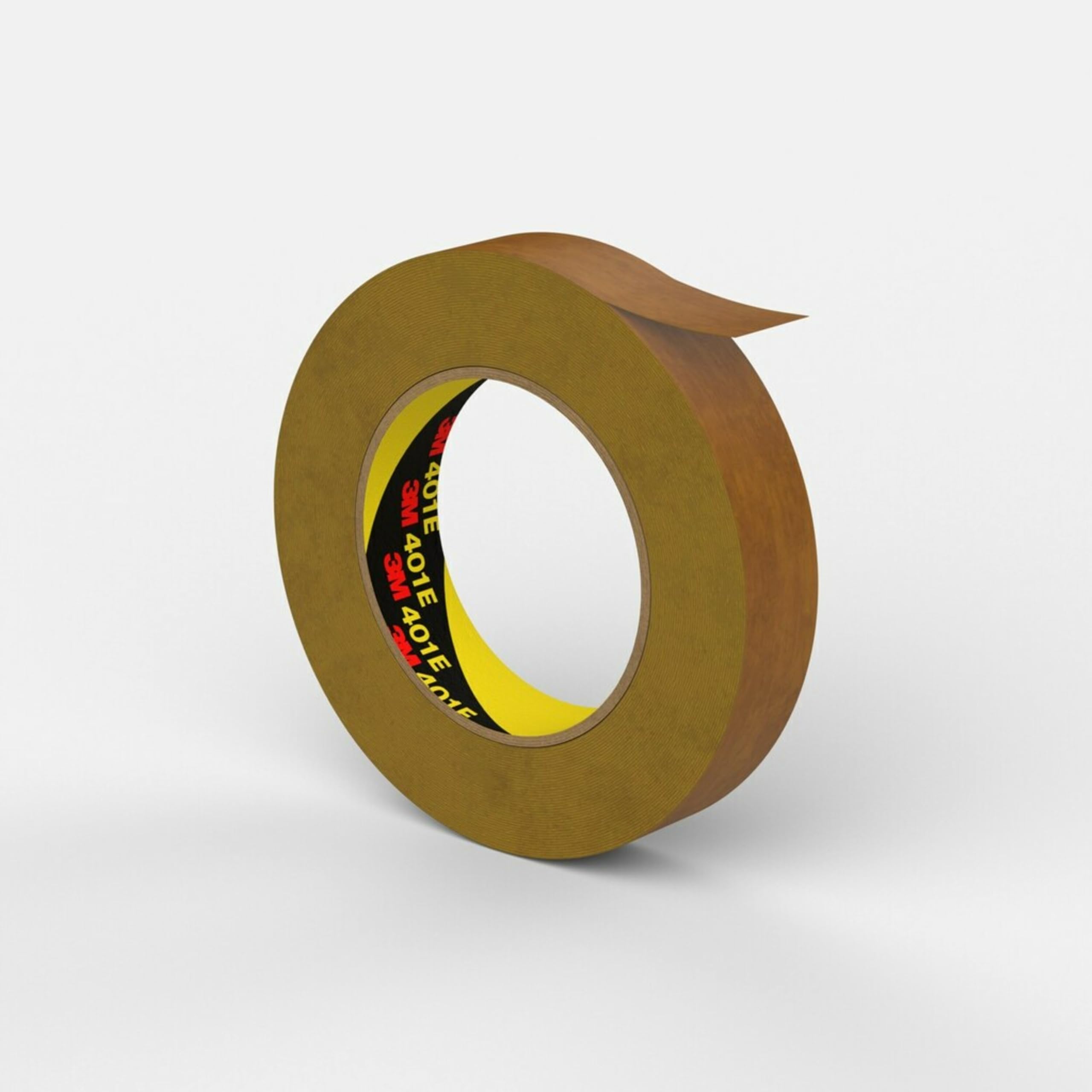 3M 7100042900 401E High Performance Industrial Masking Tape, 24 mm x 50 m, Brown (Pack of 36)