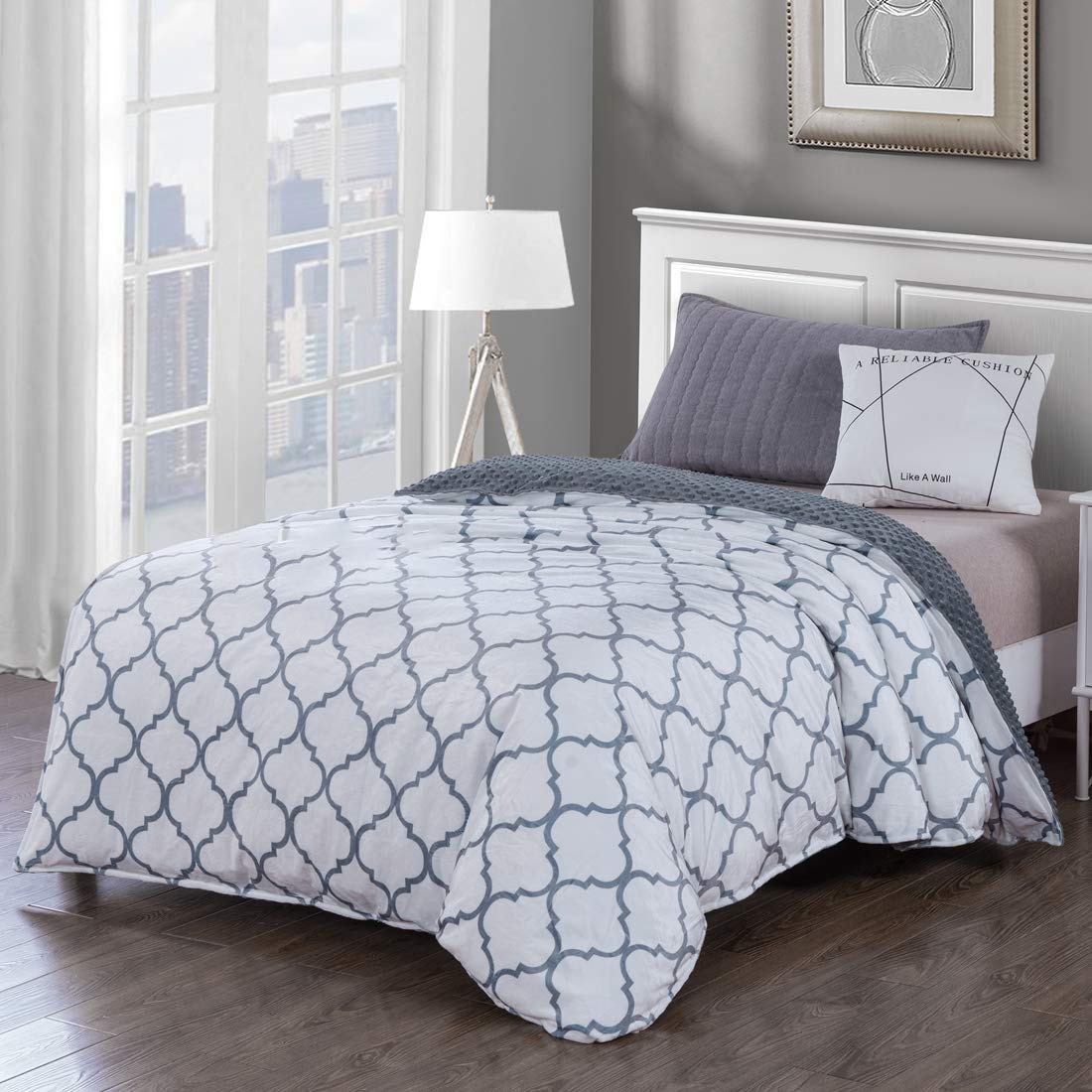 LoyoLady Weighted Blanket Cover 60x80 Inches (for Queen Size Bed) Weighted Blanket