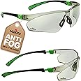 NoCry Lightly Tinted Anti Fog Safety Glasses for Men or Women with Scratch-Resistant Lenses - ANSI Z87.1 Certified with 100% UV Protection - Adjustable Temples and Nose Pad - Wraparound Design