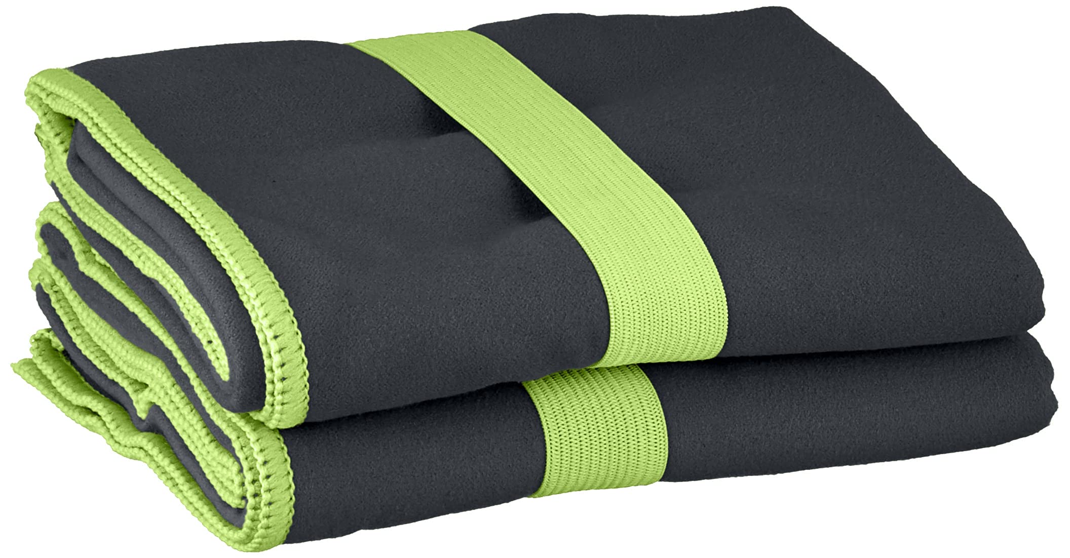 Playshoes Unisex Multifunctional Bath Towel Microfibre Portable Blanket, Grey, 30 x 50 cm, Pack of 2