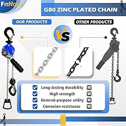 FITHOIST 1/2Ton Chain Hoist (2-Pack) 1100Lbs