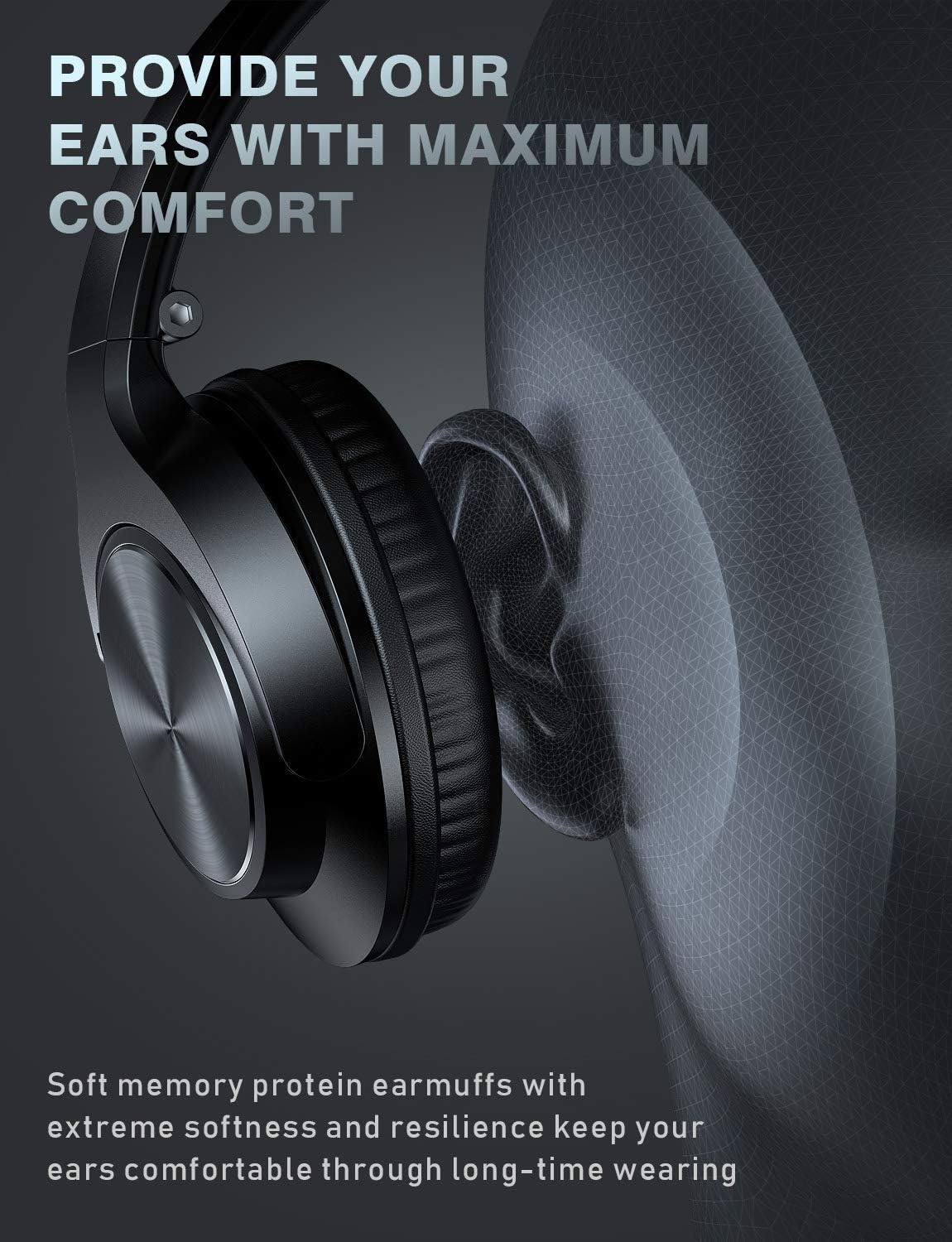 VOGEK Over Ear Headphones with Mic, Stereo Bass Wired Earphones, Portable Lightweight Foldable Headsets with 1.5M Tangle Free Cord and Microphone for Cellphone Tablet Laptop Computer, Black: Home Audio & Theater