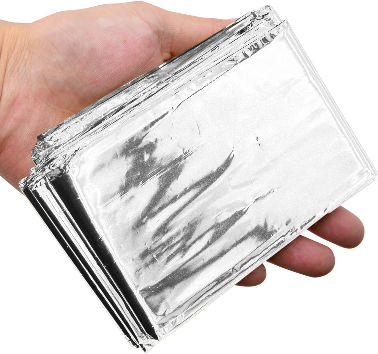 2 Pack Emergency Blanket/Space Blanket/Survival Blanket/Thermal Blanket/Sleeping Blanket/Silver Foil Blanket/Camping Mat/Emergency Shelter Outdor Gear, Silver Color, First Aid Kits Keep You Warm : Sports & Outdoors