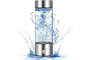 HOT6SL Hydrogen Water Bottle Generator - 2024 New Upgrated Hydrogen Water Bottle with New Pem SPE Technology, Portable Rechargeable Hydrogen Water Machine Hydrogen Rich Water Glass Bottle for Health Life