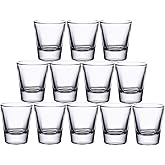 Gmark 1.5-Ounce Heavy Base Shot Glass Set, Whiskey Shot Glass 12-Pack GM2011
