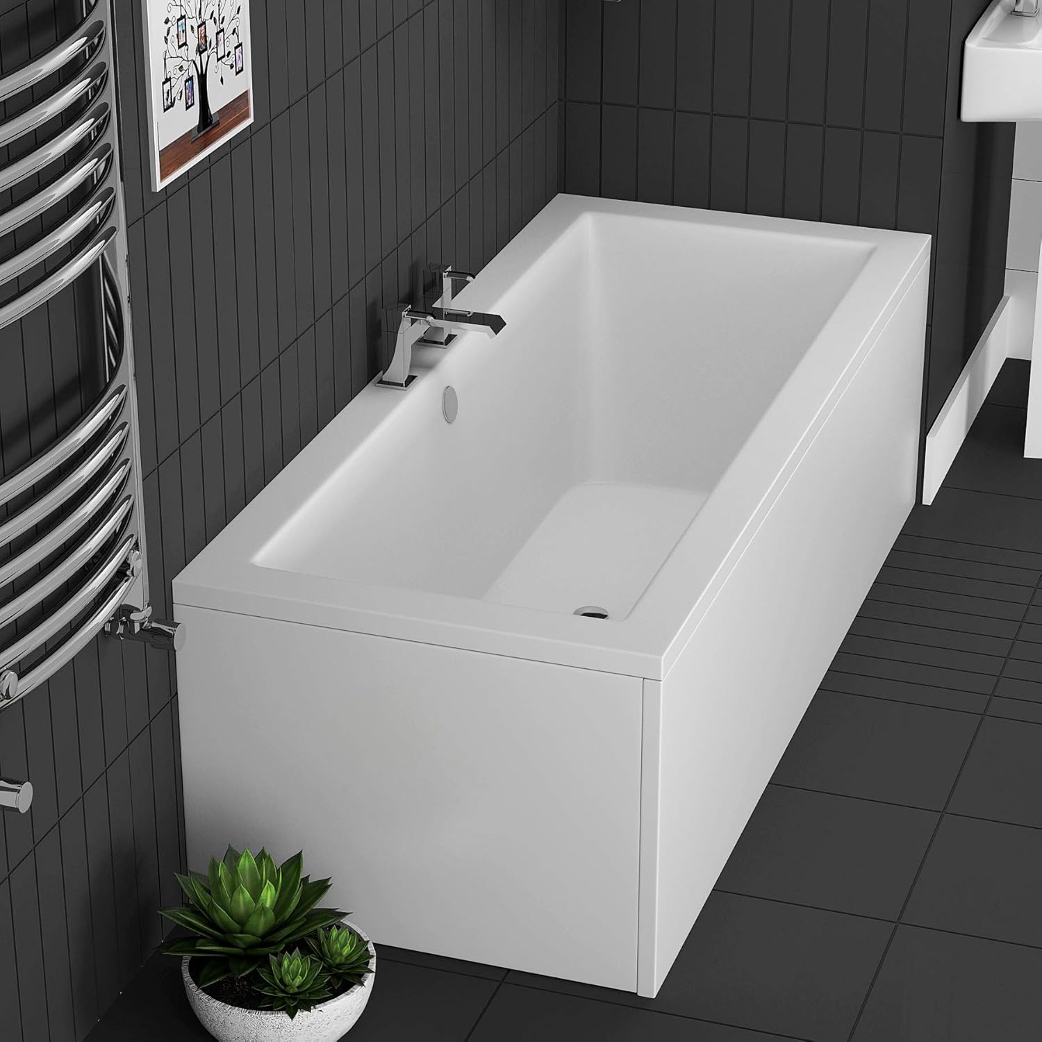 1700 x 700mm Designer Double Ended Bathtub Acrylic Bathroom Square