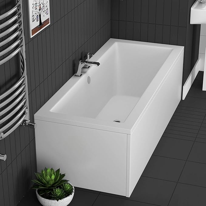1800 x 800mm Designer Double Ended Bathtub Acrylic Bathroom Square