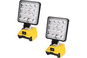 Cordless LED Work Light for Dewalt 20v Battery, Flashlight 20V for Dewalt Light, 48W 4800LM Portable Rechargeable Flood Light