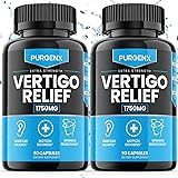 (2 Pack) Vertigo Relief Pills Supplement for Motion Sickness, Nausea, Dizziness, Tinnitus, Migraine for All Ages - Non Drowsy