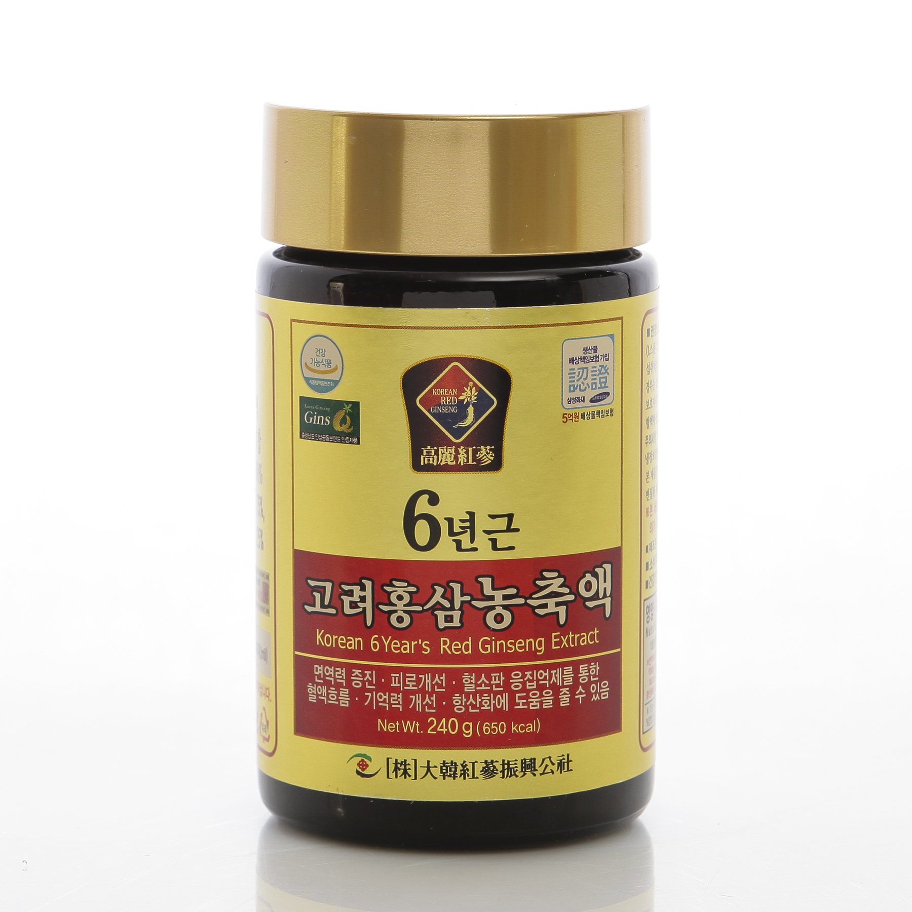 240g(8.5oz), 100 Pure Korean 6years Root Red Ginseng Extract, Saponin, Panax Buy Online in