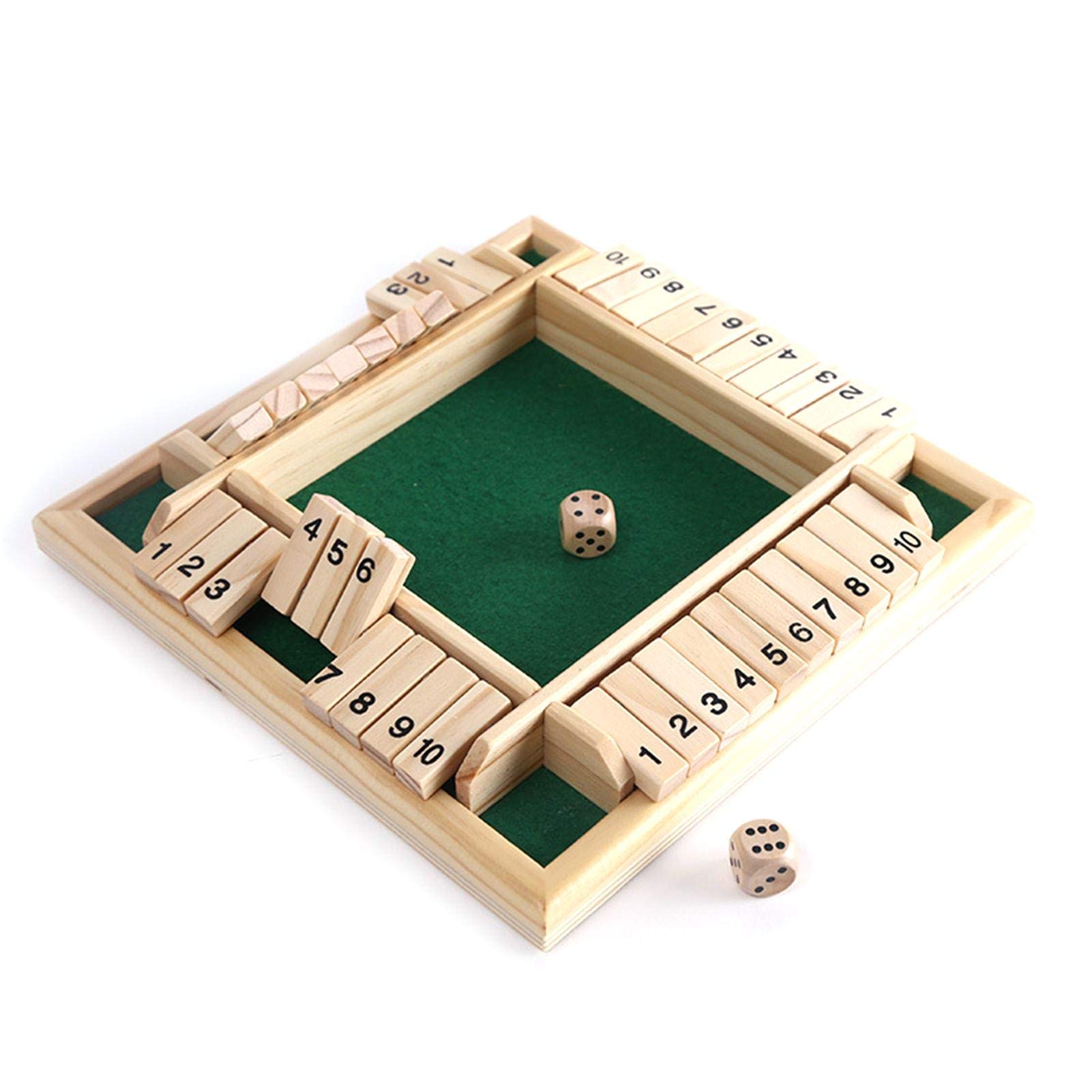 Wooden Board Game, A Classic Family Math Game, Shut The Box Dice Game Wooden Table Game Classic Dice