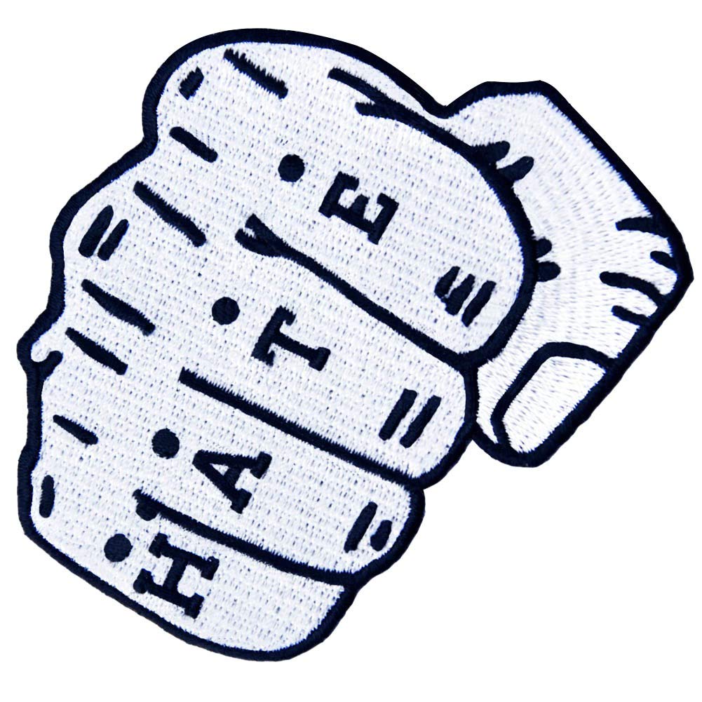 Hate Patch Embroidered Fist Badge Iron On Sew On Emblem