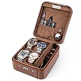 KAMIER Watch Case with Combination Lock - 4 Watch