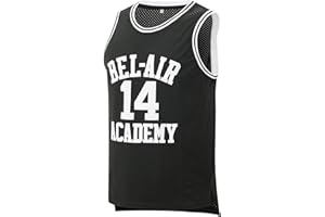 Aolapo Bel Air Jersey #14 Fresh Prince Bel Air Academy Men Yellow Black Green Basketball Jerseys Sleeveless