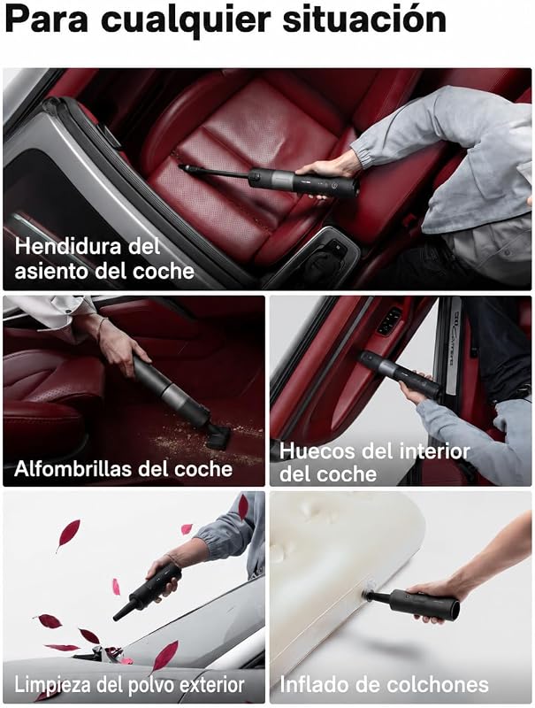 Aspirador de Carro Portátil, Potente Aspirador de Automóvel de 20.000 Pa
