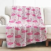 Levens Flamingo Blanket Gifts for Women Girls 50"x60" Tropical Pink Flamingo Gifts Blanket Flamingos Decor for Couch Bed Sofa Birthday Valentine's Day for Flamingos Lovers