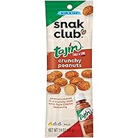 Snak Club Tajin Crunchy Peanuts, 1.4oz Bags (Pack of 12)