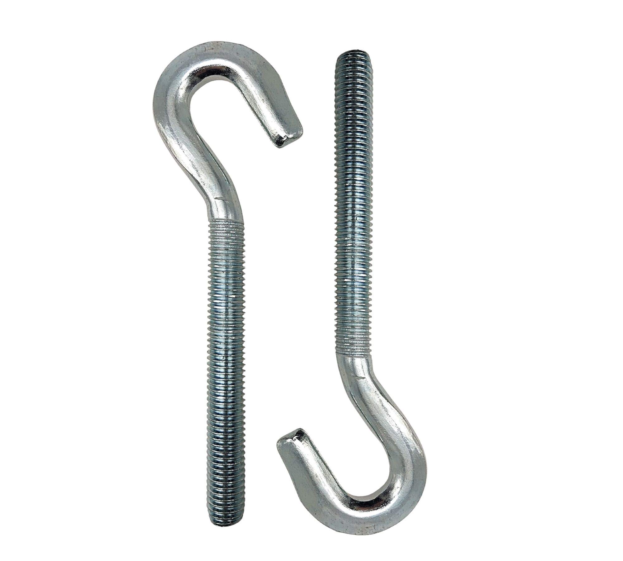 DOJA Industrial | Bolt Hooks Heavy Duty | M10 x 73 | Pack 5 | Zinc Plated Forged Steel | Lengthened Hook Bolt | Usage: Wall Hook, Ceiling Hook, Wall Hanging Hooks, Home Storage Hooks, Swing Chair