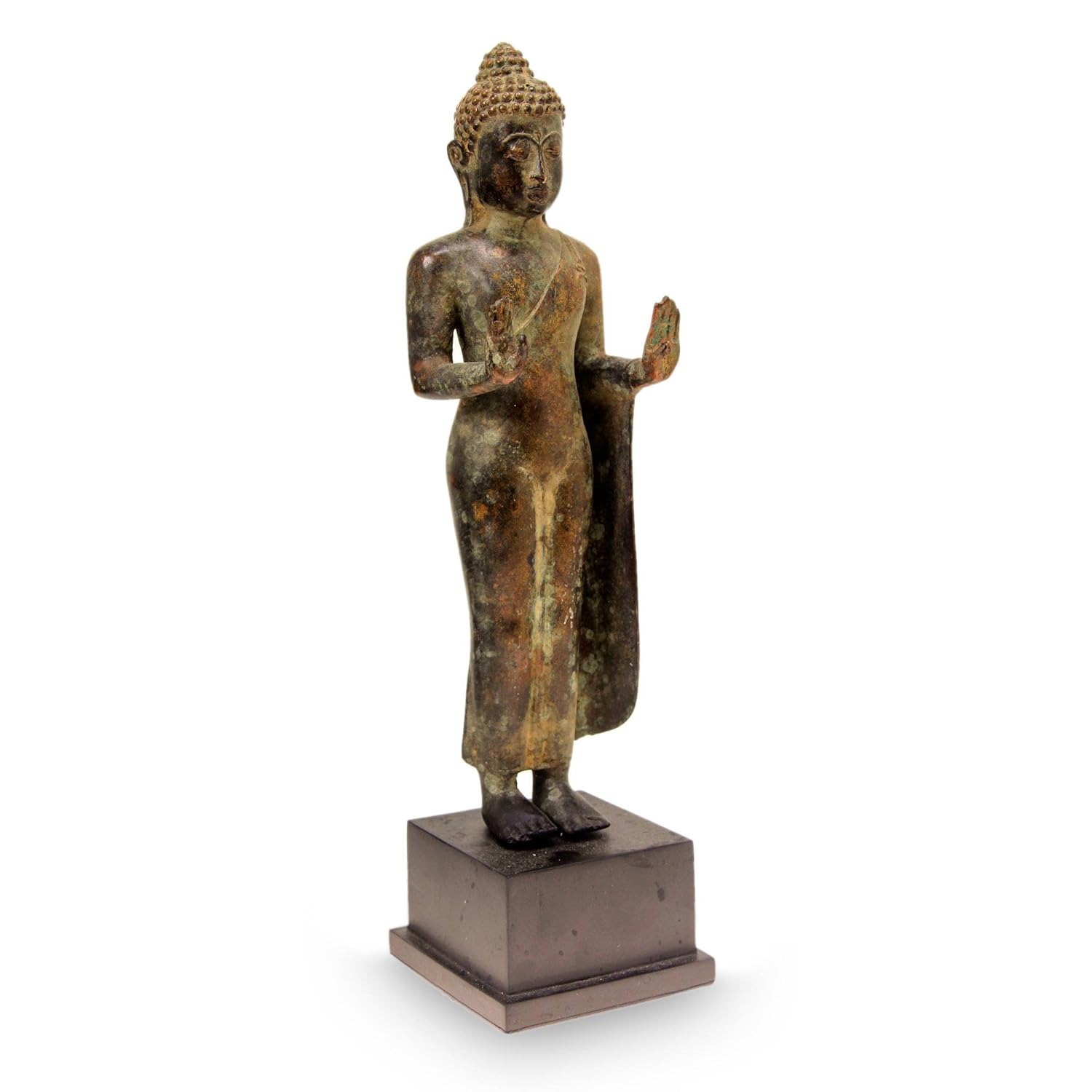 NOVICA 226466 Abhaya Mudra Buddha' Bronze Statuette