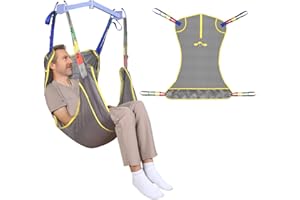 EZ Assistive Universal Full Body Patient Lift Sling for Patient Lift or Transfer, Lift sling with Mesh Fabric Suitable for Be