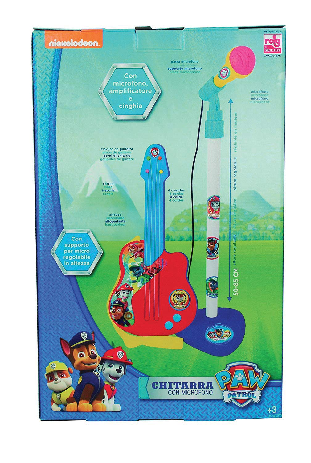 Reig – Batterie Paw Patrol – Grosse Caisse, 2 Tambours, Cymbale, Pédale, Baguettes, Tabouret – Dès 3 Ans – Développe Rythme Et Coordination