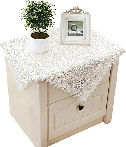 Amazon Colorbird テーブルクロス レース きれい 白 食卓 冷蔵庫 マット テレビカバー 防塵 かわいい おしゃれ マルチカバー 60x60cm 並行輸入品 テーブルクロス オンライン通販